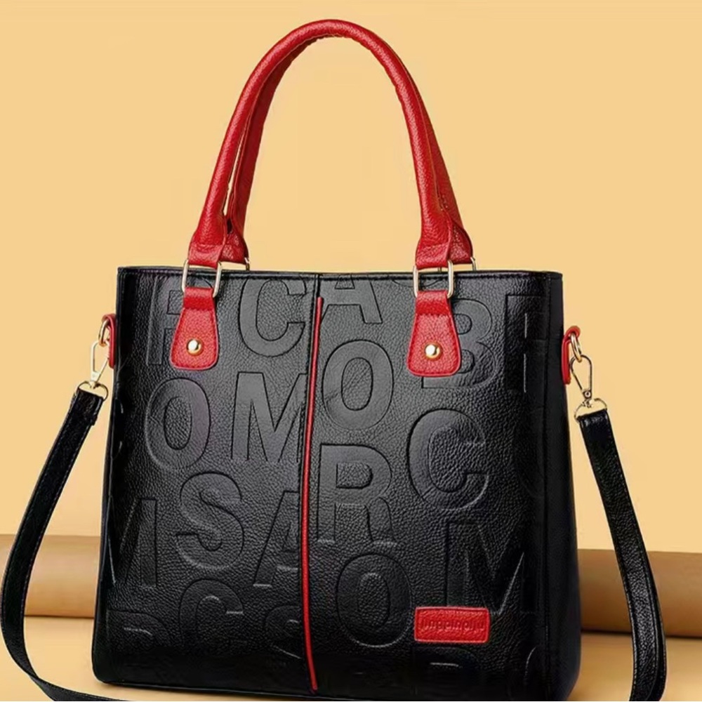 Letter Handbag, Colorblock Crossbody Bag